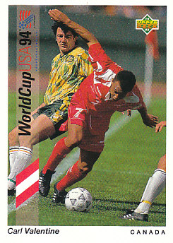 Carl Valentine Canada Upper Deck World Cup 1994 Preview Eng/Spa #55